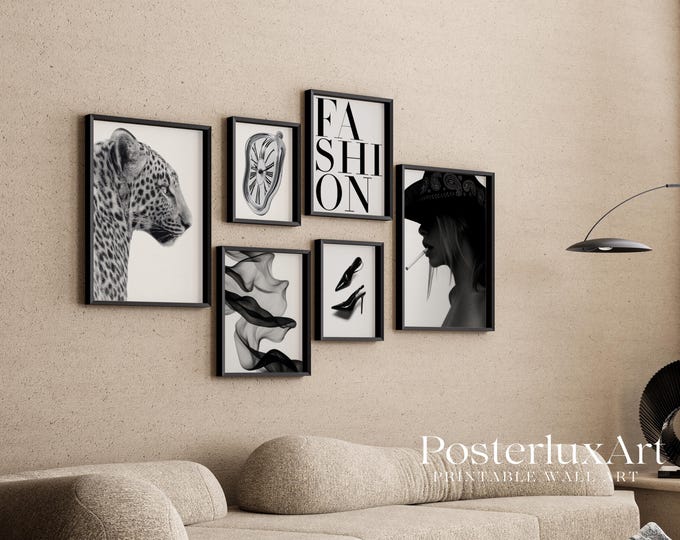 Stockholm Wall Art Set – Leopard, Fashion, Modern Prints…