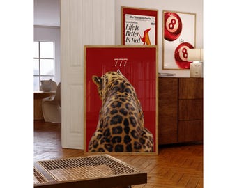 Gallery Girly Red Cheetah Wall Art Set, image 5