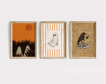 Vintage Halloween Wall Art Set, image 2