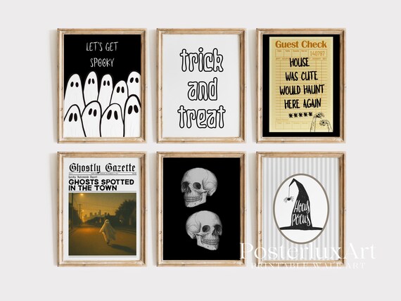 Halloween Wall Art Set of 6