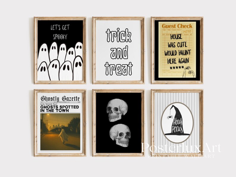 Halloween Wall Art Set of 6