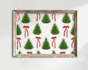 Christmas Tree and Bow Wall Art, image 2