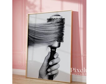 Black and White Funny Bathroom Wall Art Set, image 5