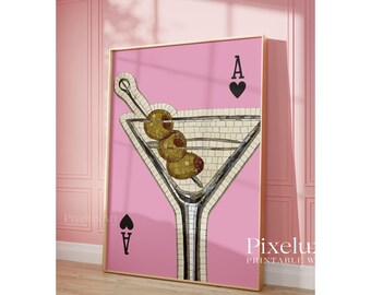 Pink Dirty Martini Art Print, image 3