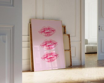 Y2K Pink Bows Wall Art Set, image 4