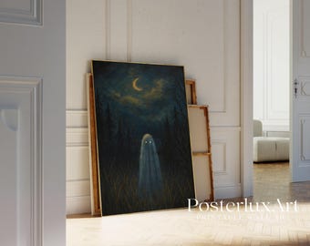 Ghost in Dark Forest Wall Art, image 4