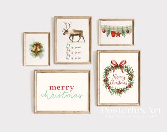 Minimal Christmas Wall Art Set, image 1