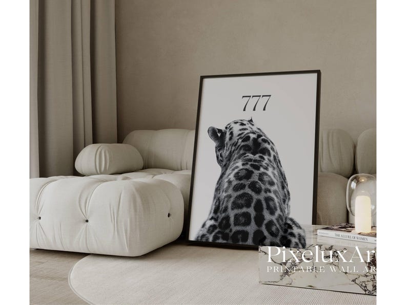 Black And White 777 Leopard Wall Art