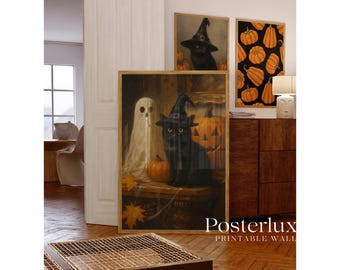 Witch Black Cat Wall Art, image 2