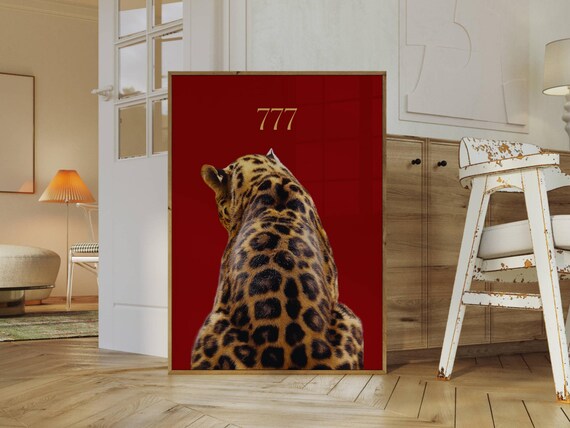 Leopard 777 Angel Number Poster
