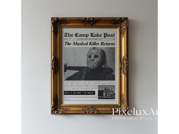 Halloween Newspaper Wall Art