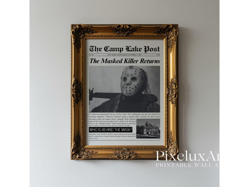 Halloween Newspaper Wall Art