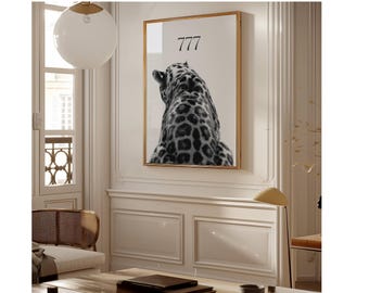 Black And White 777 Leopard Wall Art, image 5