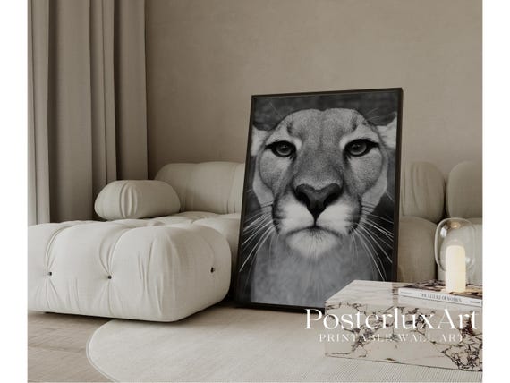 Black & White Panther Wall Art