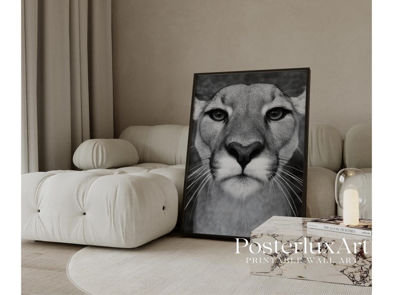 Black & White Panther Wall Art