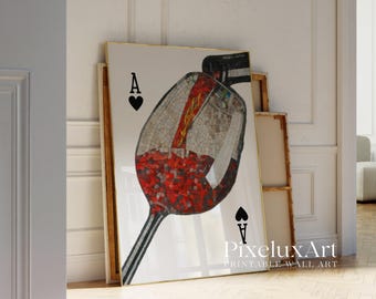 Ace Card Wine Glass Wall Art, image 5
