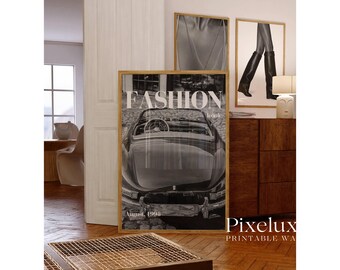 Trendy Black and White Fashion Wall Art, image 2