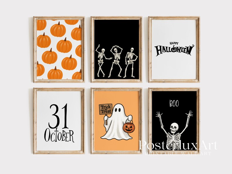 Halloween Wall Art Set of 6