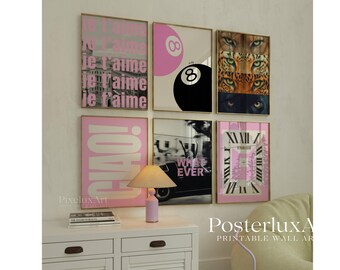 Pink Leopard Wall Art Set, image 1