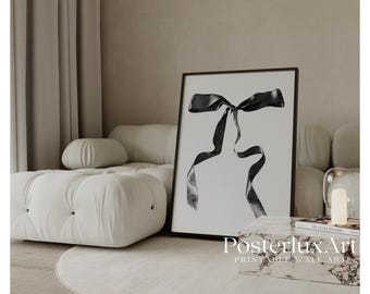 Stockholm Style Black Bow Ribbon Poster, image 1