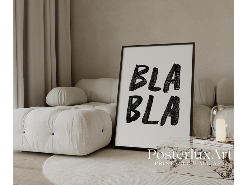 Bla bla Typography Print