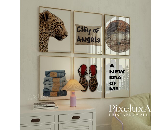 Leopard Fashion Gallery Wall Set | City Girl Printable Wall…