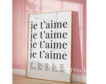 Je T’aime Wall Art, image 5