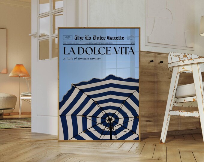 La Dolce Vita Print, Dolce Vita Headline Poster, Newspaper…