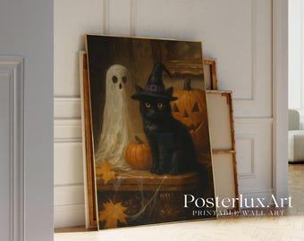 Witch Black Cat Wall Art, image 4