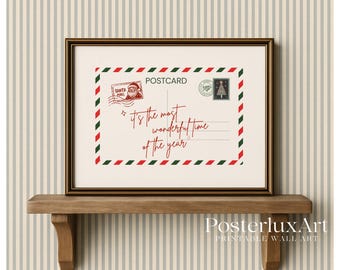 Christmas Postcard Wall Art, image 4