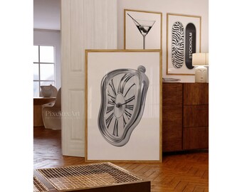 Modern Melting Clock Print, image 2