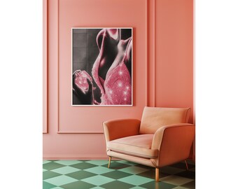 Pink Glam Bathroom Wall Art Set, image 4
