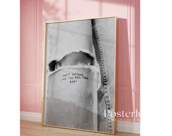 Black & White Denim Art Print, image 4
