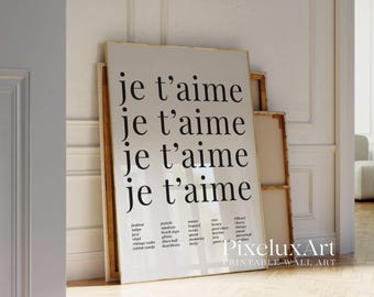 Je T’aime Wall Art, image 4