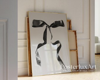 Stockholm Style Black Bow Ribbon Poster, image 3