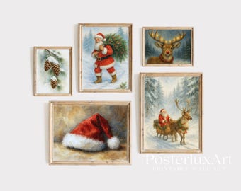 Vintage Charming Christmas Print Set, image 1