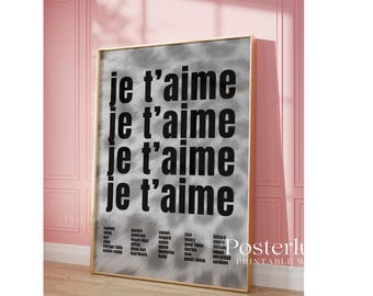 Je T’aime Print Art, image 5