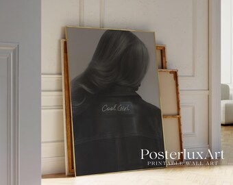Black And White Cool Girl Poster, image 4