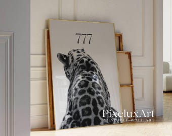 Black And White 777 Leopard Wall Art, image 4