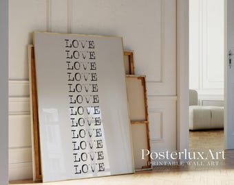 LOVE Typography Wall Art, image 2