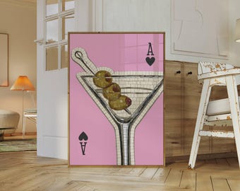 Pink Dirty Martini Art Print, image 1