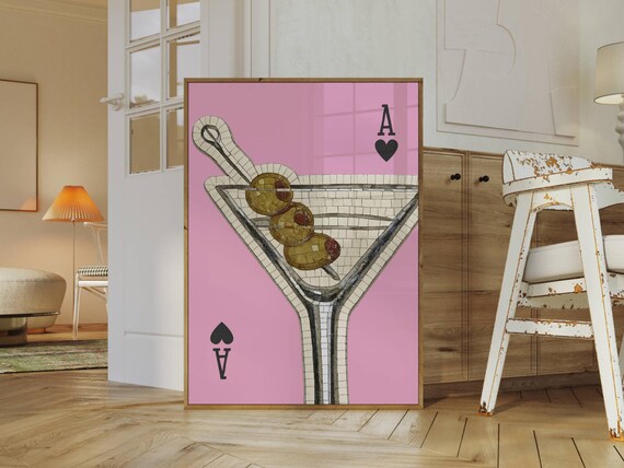 Pink Dirty Martini Art Print