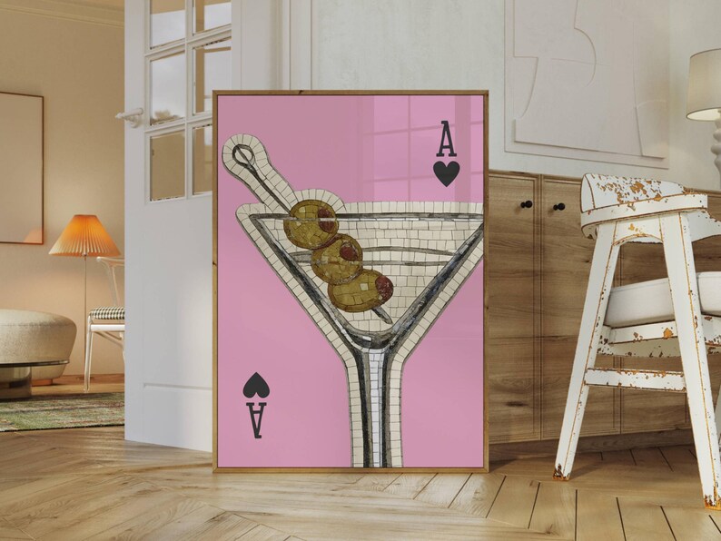 Pink Dirty Martini Art Print