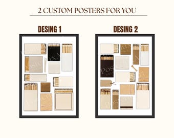 2 Set Neutral Blank Matchbox Template Canva, image 2