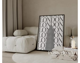 Stockholm Style London Typography Poster, image 1