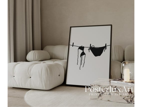 Minimalist Bikini Line Art Poster