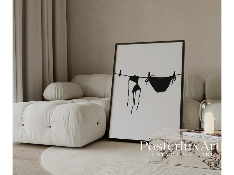 Minimalist Bikini Line Art Poster