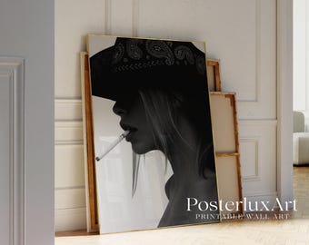 Stockholm Style Cowboy Girl Wall Art, image 4