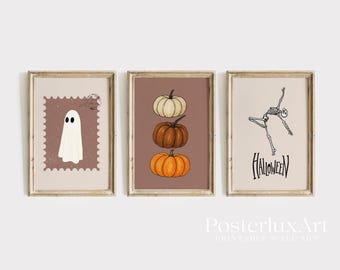 Vintage Halloween Wall Art Set of 6, image 2