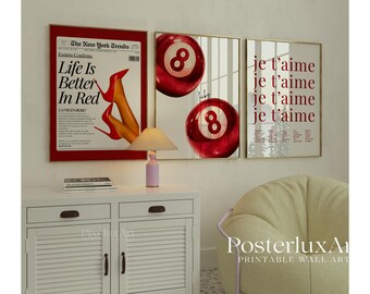 Gallery Girly Red Cheetah Wall Art Set, image 3